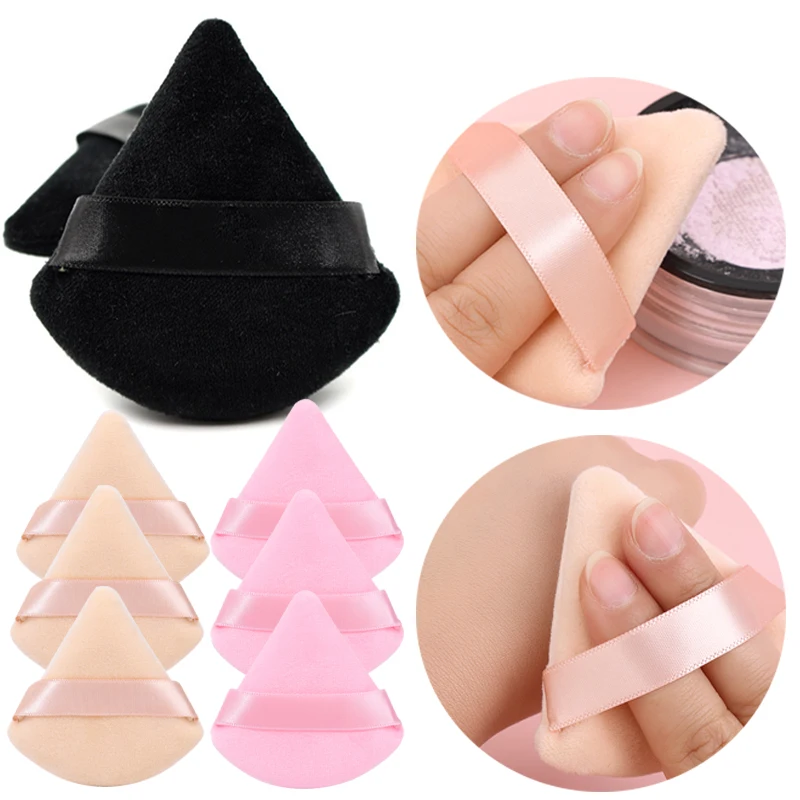 Triangle Powder Puff 4/6 Pcs Face Foundation Concealer Soft Velvet Makeup Sponge Cosmetics Puff Lightweight Makeup Beauty Tools