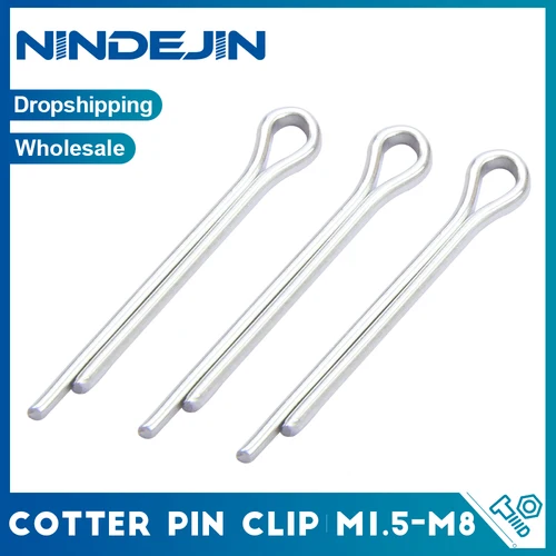 NINDEJIN 2-50 Uds. De fijaciones de chaveta de pasadores divididos M1.5 M2 M2.5 M3 M4 M5 M6 M8 304 SS Link Split Cotter Pin para reparación de automóviles