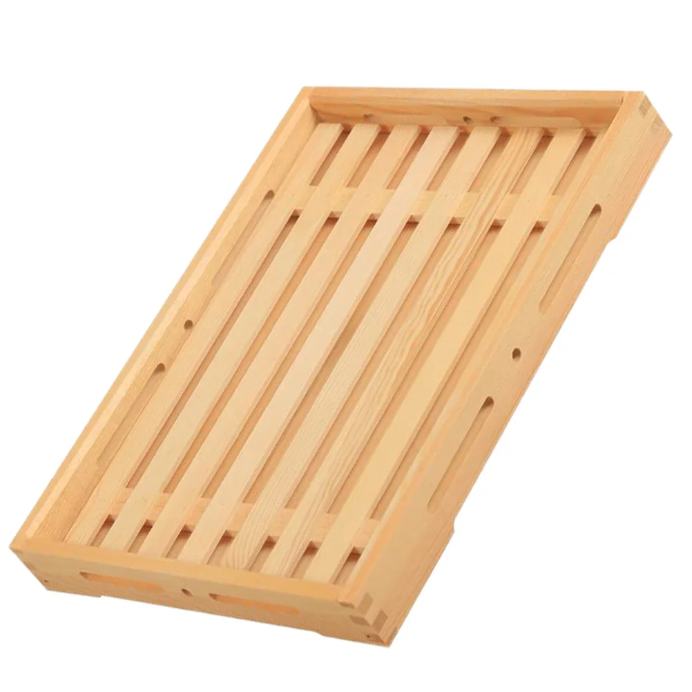

Premium Wooden Baking Display Tray Retro Style Bread Serving Platter Thick Rectangular Food Dessert Tea Snack Storage