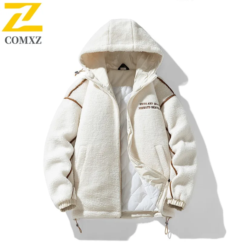 

COMXZ Мужская хлопковая стеганая куртка, удобная ветрозащитная красивая куртка для бега, дорожная стеганая куртка, повседневная прогулочная теплая качественная зимняя подкладка