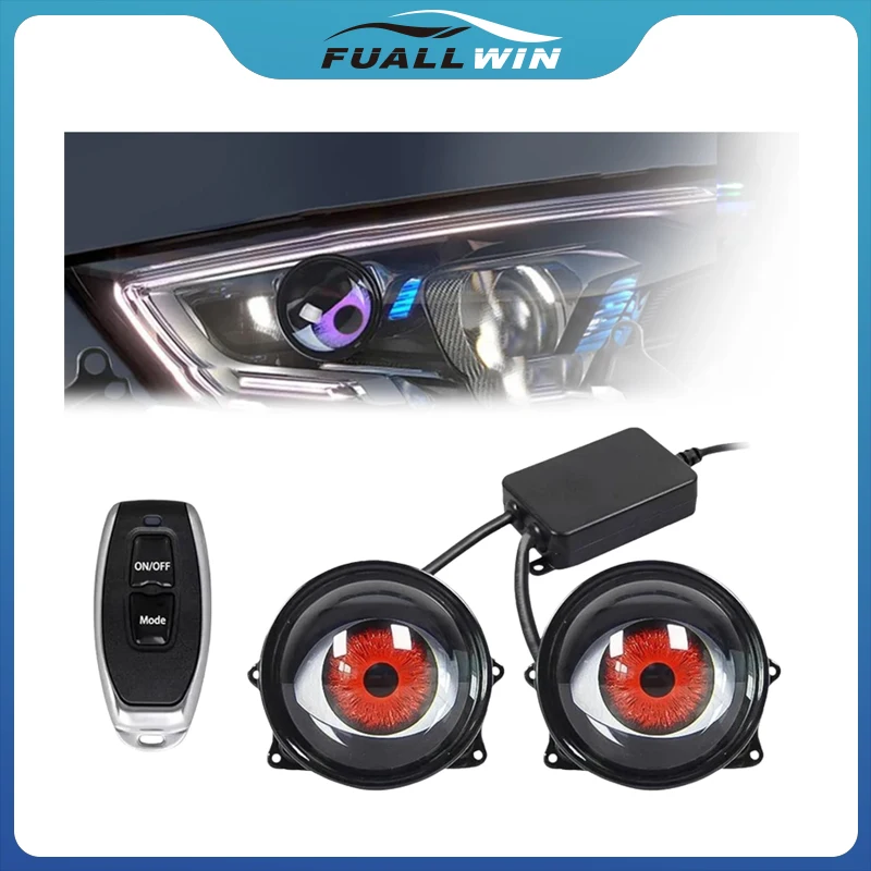 

3-дюймовые автомобильные линзы «Дьявольские глаза» с динамической подсветкой «Демон», блок фар с дистанционным управлением, комплекты для модификации автомобиля, автоаксессуары