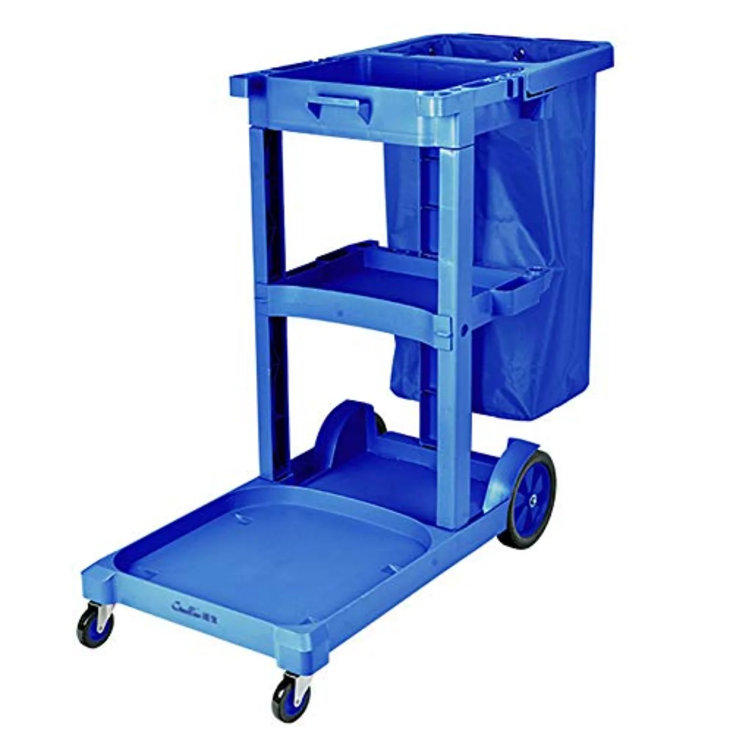 Movable Hand Trucks Cleaning Trolley with Rubbish Bag, Heavy Duty Janitorial Cleaning Trolley on Wheels for Hotel Room
