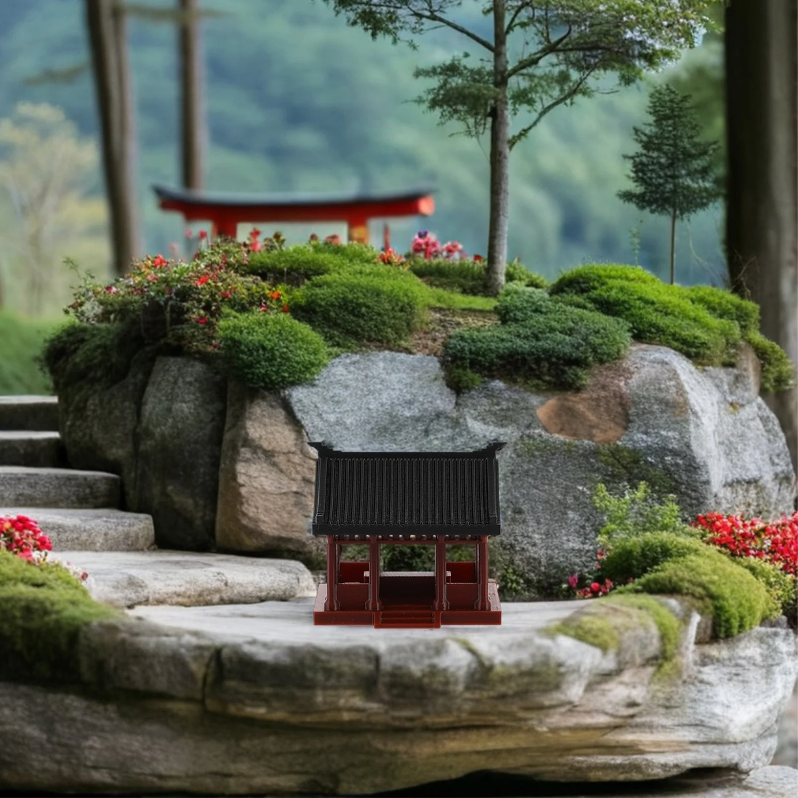 

Miniature Chinese Pavilion Ornament For Aquarium Bonsai Zen Garden Micro Landscape Decoration Desktop Decor Rockery Water Tank