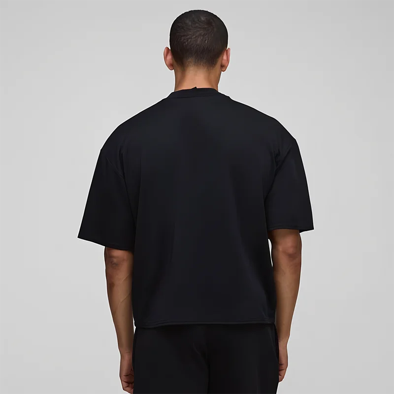 Boxy Fit 240 Gsm 100% Cotton Running T-Shirts Men Oversized Loose Half  Sleeve Gym Bodybuilding Fitness T Shirts Sports Clothing