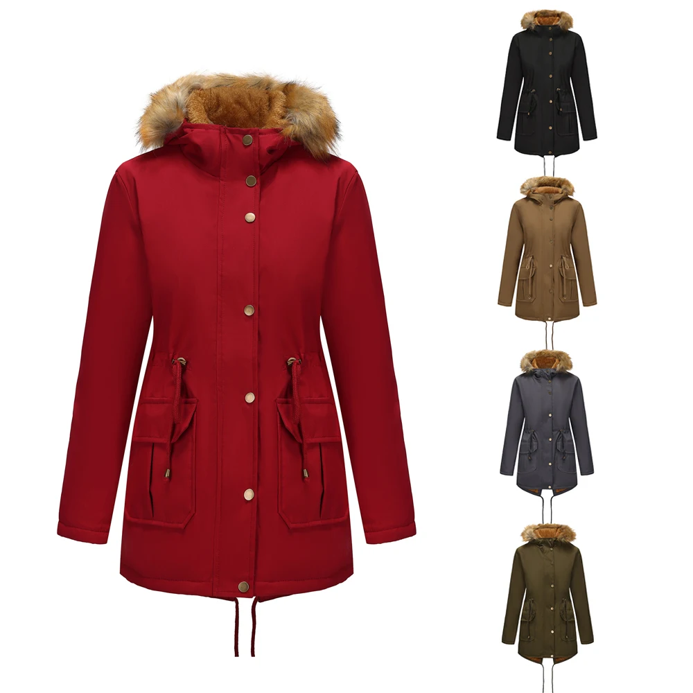 

Canada Winter Women's Jacket Coat Parkas Winter Clothes Woman White Goose Down Jacket Fur Hooded Cotton-padded jacket XSYHXY253