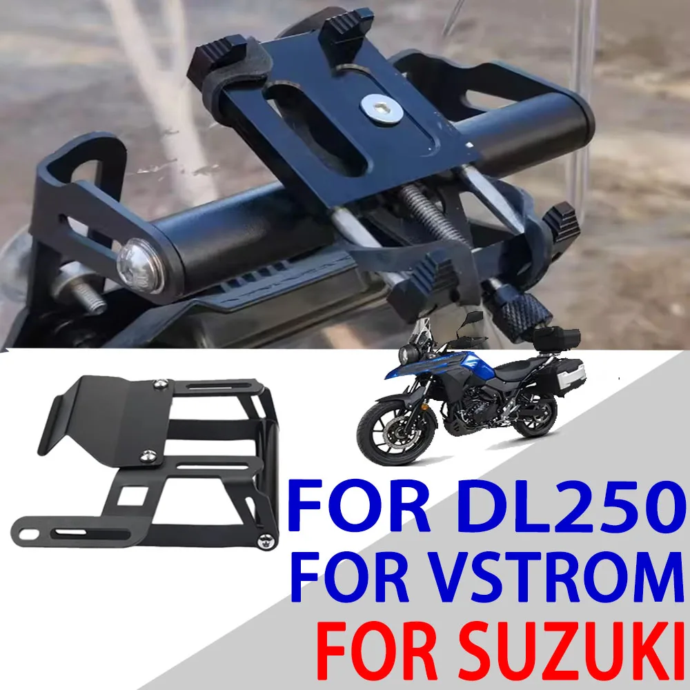 دراجة نارية الزجاج الأمامي رفع تعديل دعم حامل هاتف لتحديد المواقع والملاحة قوس لسوزوكي فستروم DL250 فولت-ستروم DL 250