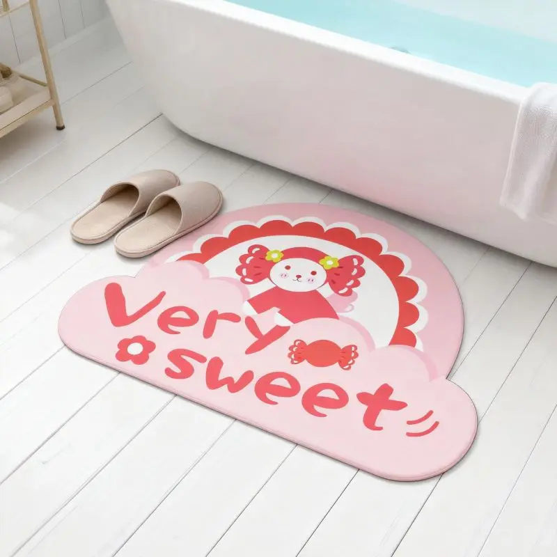 VIKAMA Funny Lying Animal Shaped Plush Rug Soft Anti Slip Washbasin Dressing Table Aesthetic Decorative Carpet Home Decor