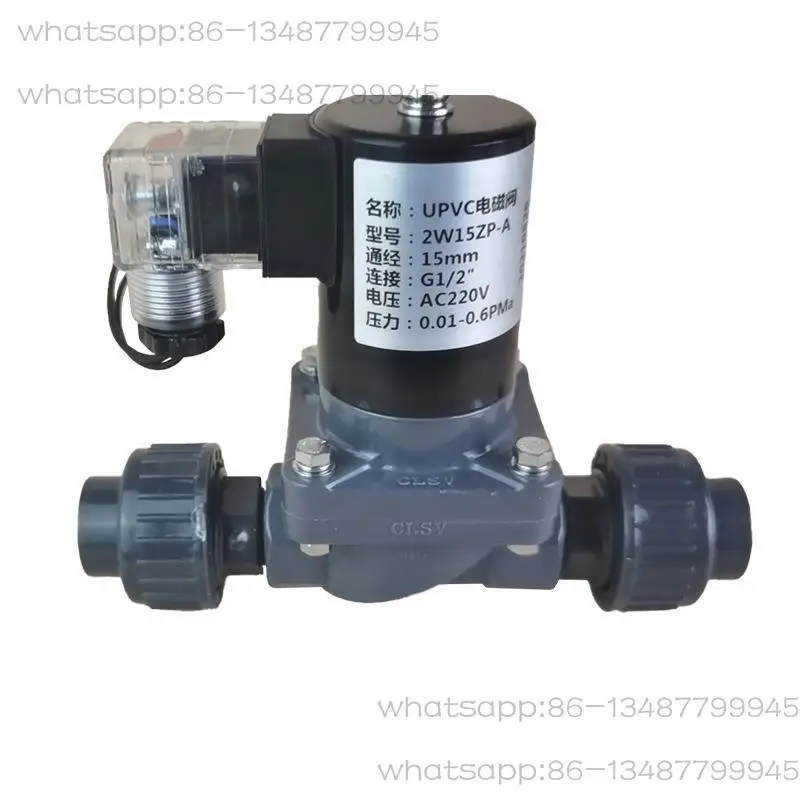 

Double Order Two-way UPVC Solenoid Valve 220V Plastic Live Connection Normally Closed Solenoid 24V Socket PVC Solenoid Valve