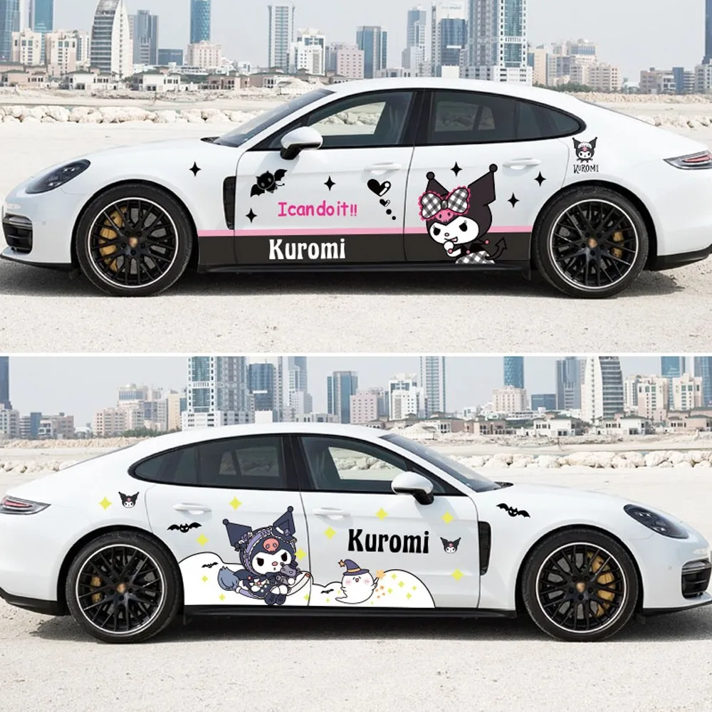 Cartoon Anime Cute Kuromi Car Stickers Decoration Accessories Auto Scratch Covering Sticker Waterproof Creativity Decorative