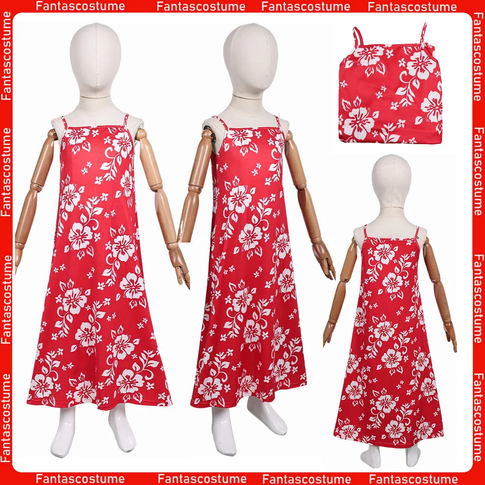 

Lilo Cosplay Costume Cartoon 2025 Movie Roleplay Disguise Clothing Outfits Kids Children Girls Dress for Halloween Carnival Suit