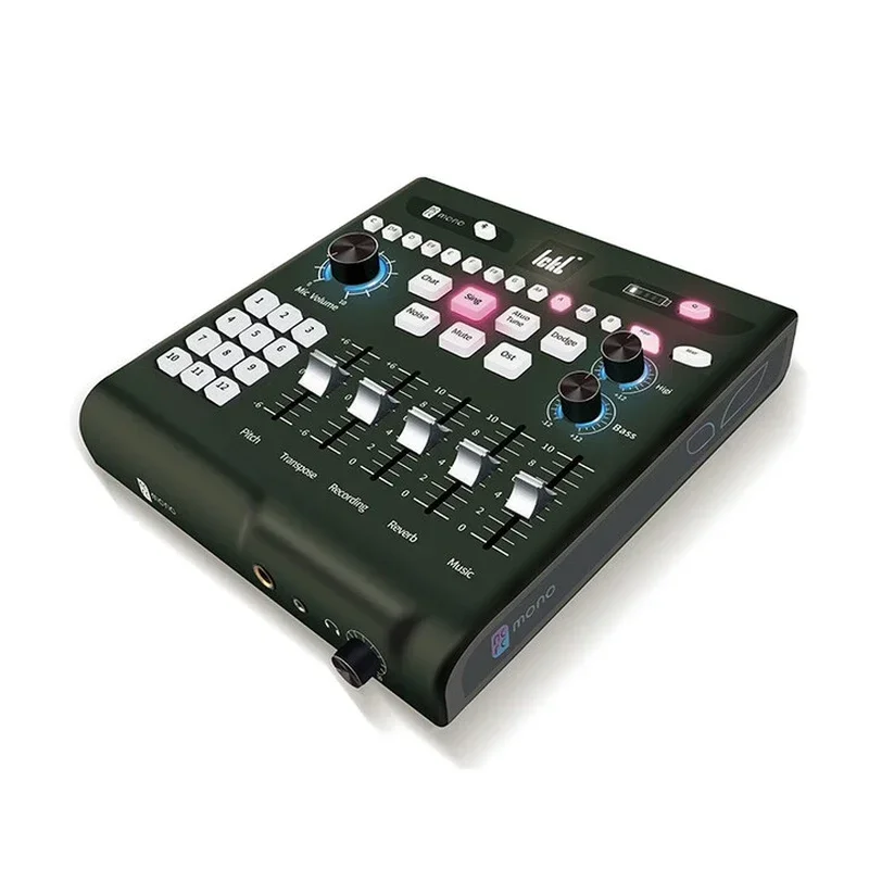 

2026 MONO Mobile Phone Sound Card Indoor Outdoor Live Streaming Karaoke Recording Audio Works with Standard Equipment
