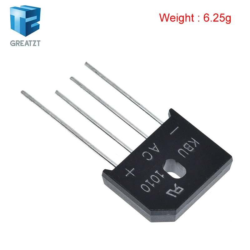 GREATZT 5/10PCS KBU1010 KBU-1010 10A 1000V ZIP Diode Bridge Rectifier diode New