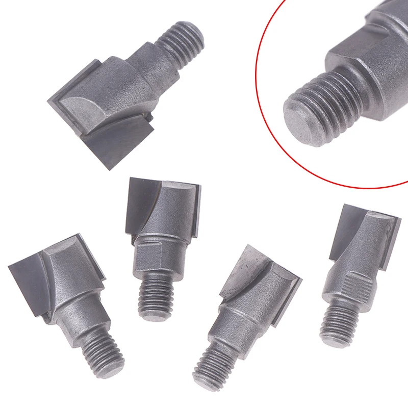 

10mm Shank Wooden Door Lock Slotting Cutter 16.5-22mm Tungsten Steel Woodworking Milling Cutter Tools Screw Thread