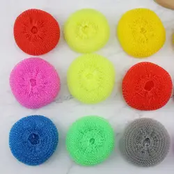 24Pcs Effective Removing Rust Scouring Pad Flexible Plastic Dishwashing Brush Clean Up Grease Dish Mesh Scrubber for Restaurant