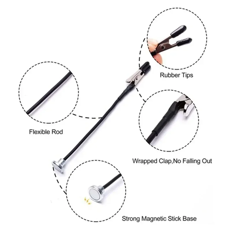 Model Painting Stand Base Holder 12PCS Alligator Clip Sticks Magnetic Bendable for Airbrush Spray Hobby DIY Model Crafting view 3