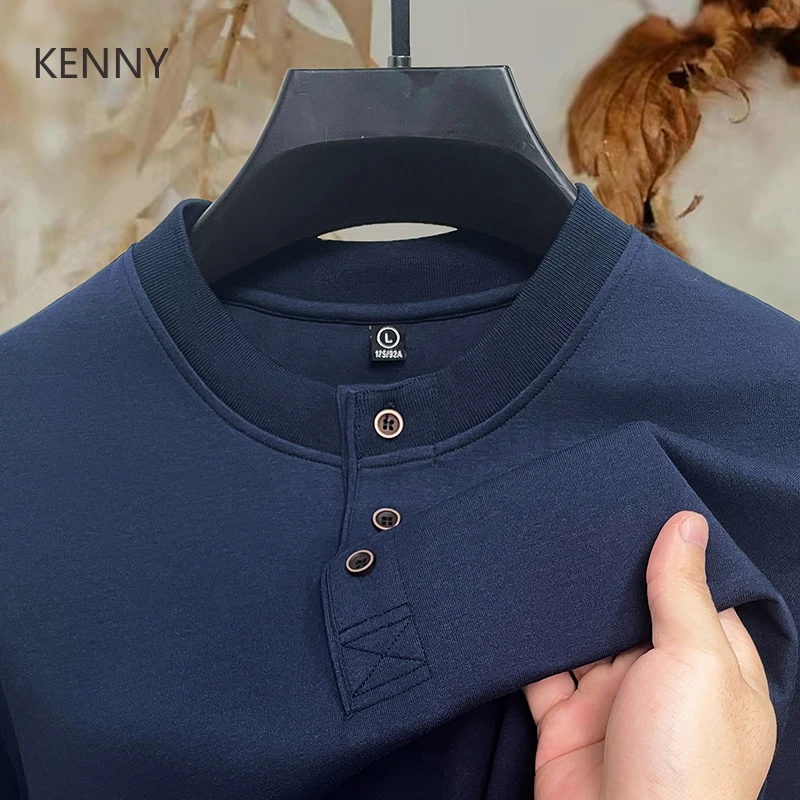 Long Sleeve T Shirt Men Spring and Autumn Solid Color Round Neck Gym T-shirt Man Cotton Men's T-shirts Formal Designer Clothes