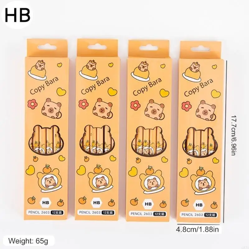 G8TA 12 PCS素敵な鉛筆カピバラ鉛筆鉛