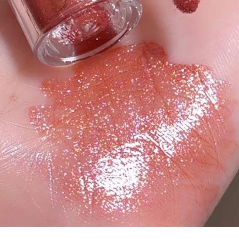 Gelo explodindo brilho labial, transparente, impermeável, esmalte, espelho, orvalho, pasta vermelha