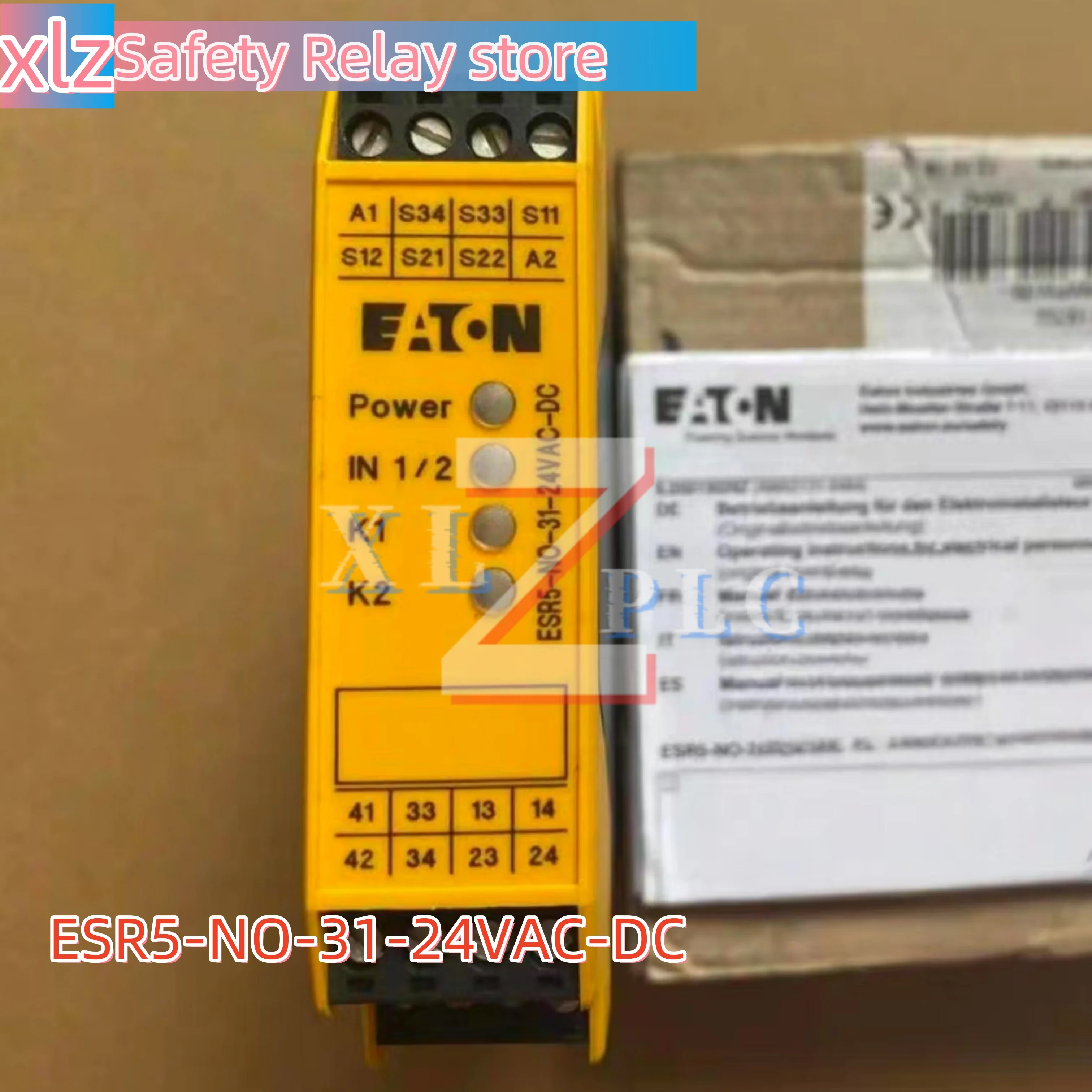 Relé de seguridad original EATON ESR5-NO-31-24VAC-DC Nuevo en caja