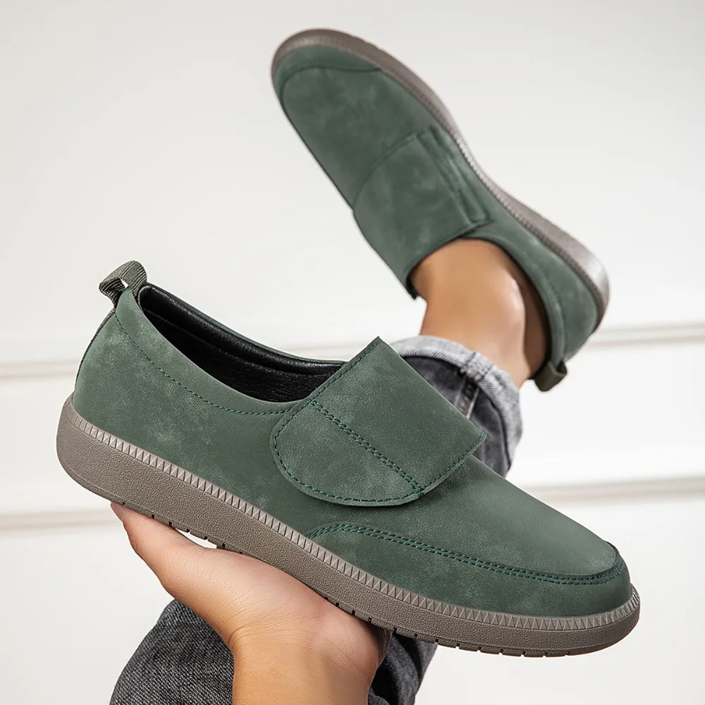 Mens Loafers Retro Comfortable Handmade Suede Leather Lightweight Slip on Walking Sneakers Male Breathable Flat Driving Shoes
