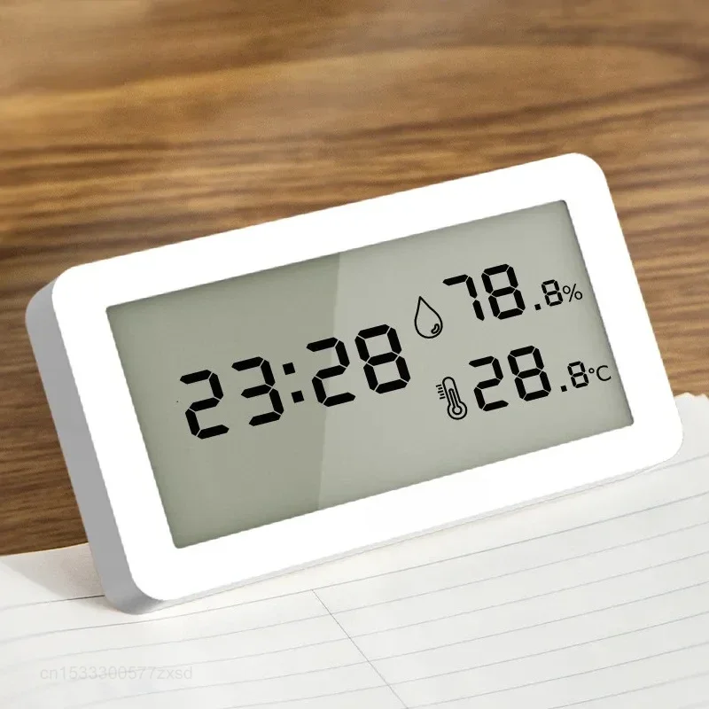Youpin Deli Electronic Thermometer Hygrometer Weather Station High Precision with Table Clock Function Mini Thermometer LCD Tool