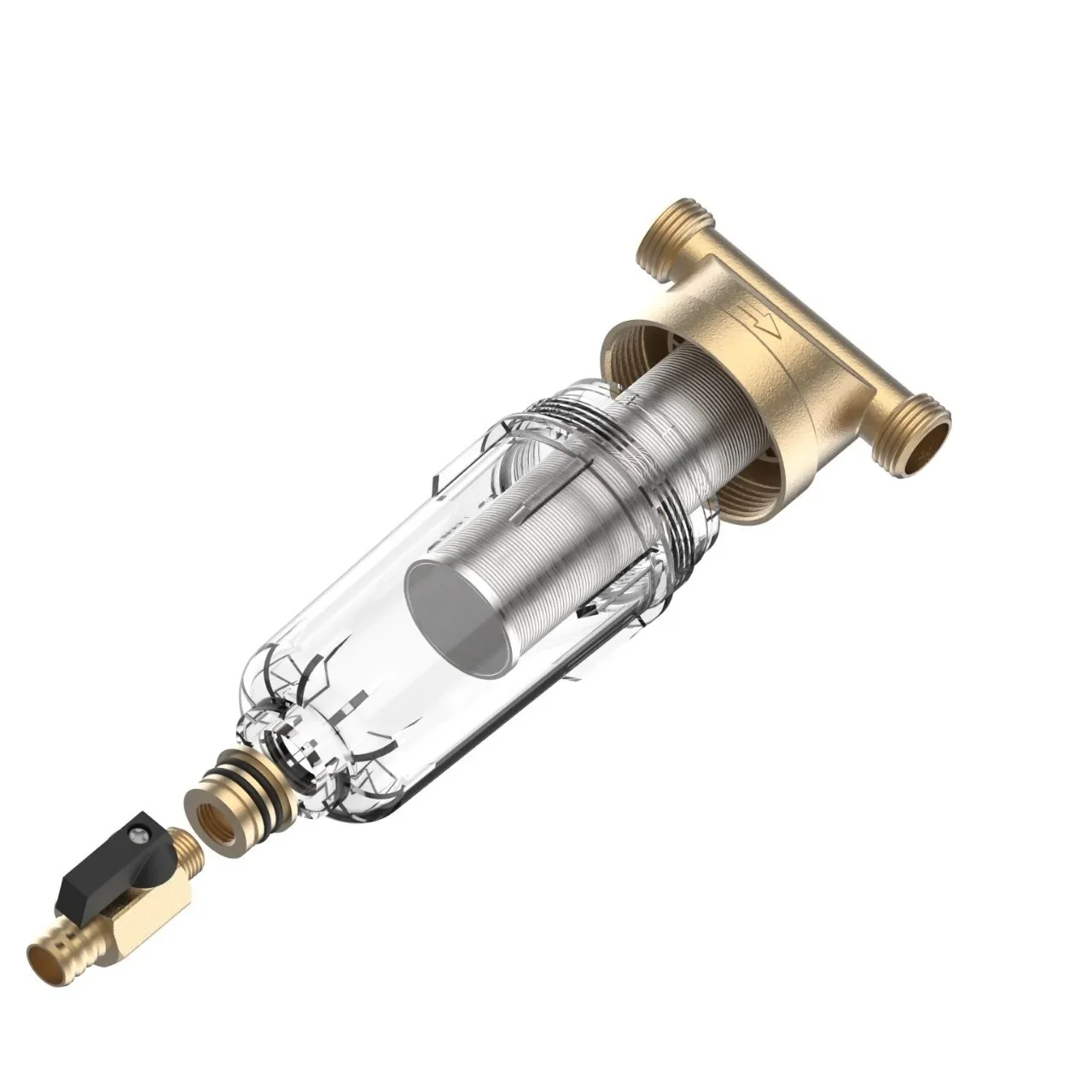 Water Purifier Spin-On Filter For Cleaner Water Simple Installation Transparent Housing Efficient Sediment Capture