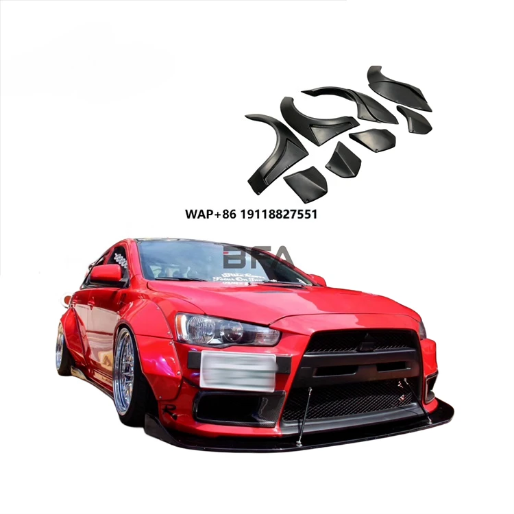 

For the EVO10LANCER Upgrade Improved Widebody Wheelbrow Front Fender Rear Fender Resin Fibre Material Body Kit