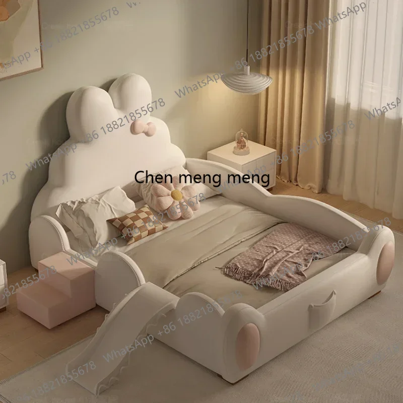 

Дизайнерская роскошная современная двуспальная кровать для девочек, белая кровать-чердак для принцесс, детская мебель для малышей