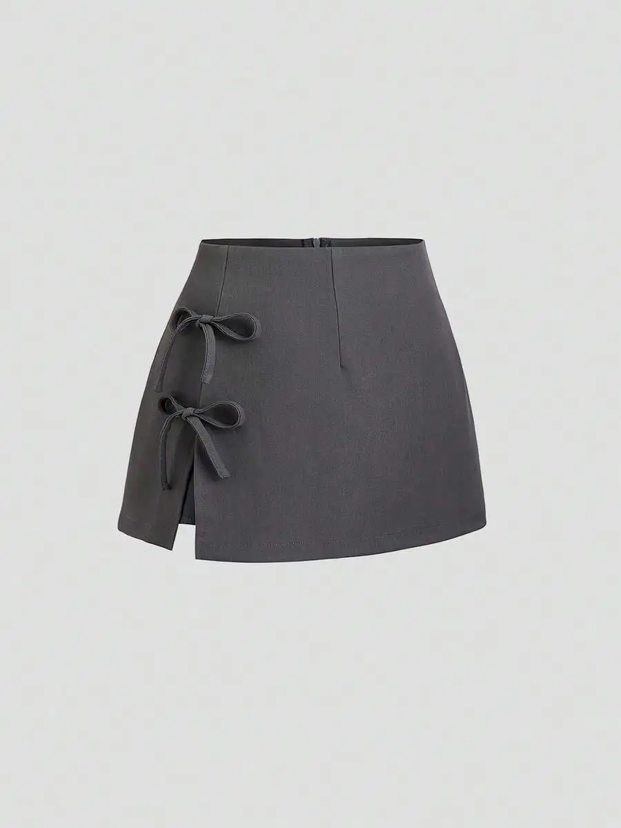 Gray A-Line Mini Sk…