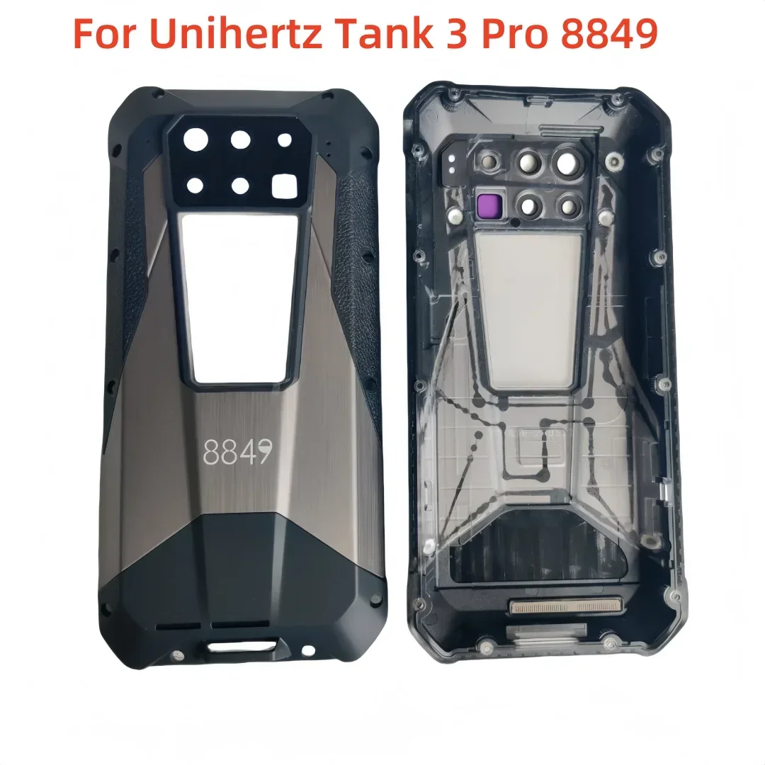 New Original For Unihertz Tank 3 Pro 8849 Phone Back Battery Case With Camera Lens Glass Housings Cover Door Replacement