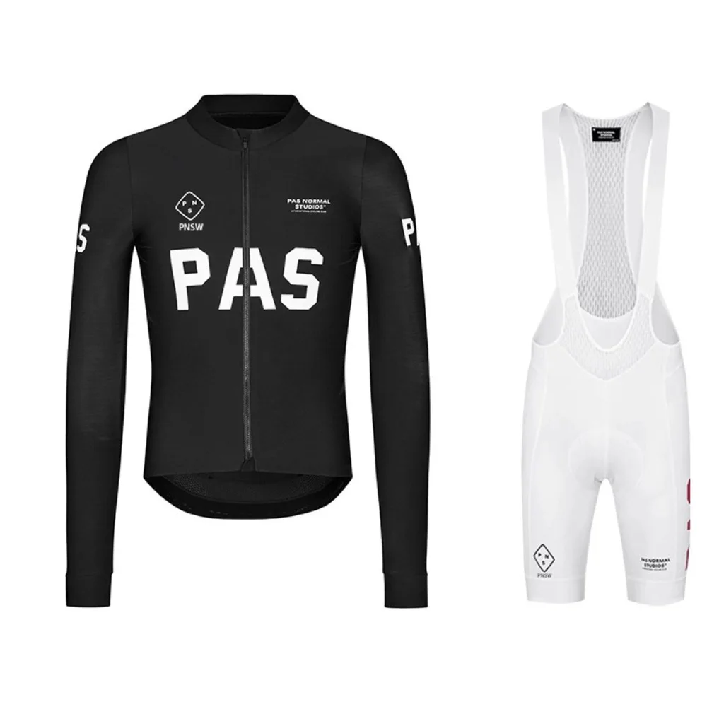 

High Version New Cycling Suit Bib Pants Long Sleeve Road Bike Breathable Outdoor Sports Quick-drying One-piece Cycling Suit