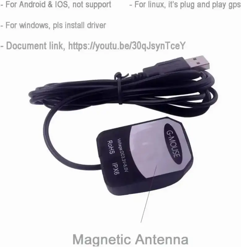 VK-162 G-Mouse USB GPS Module UBX-M8030 Chip 72 Channel Positioning Receiver Sensor Compatible with Windows Linux PC Drone