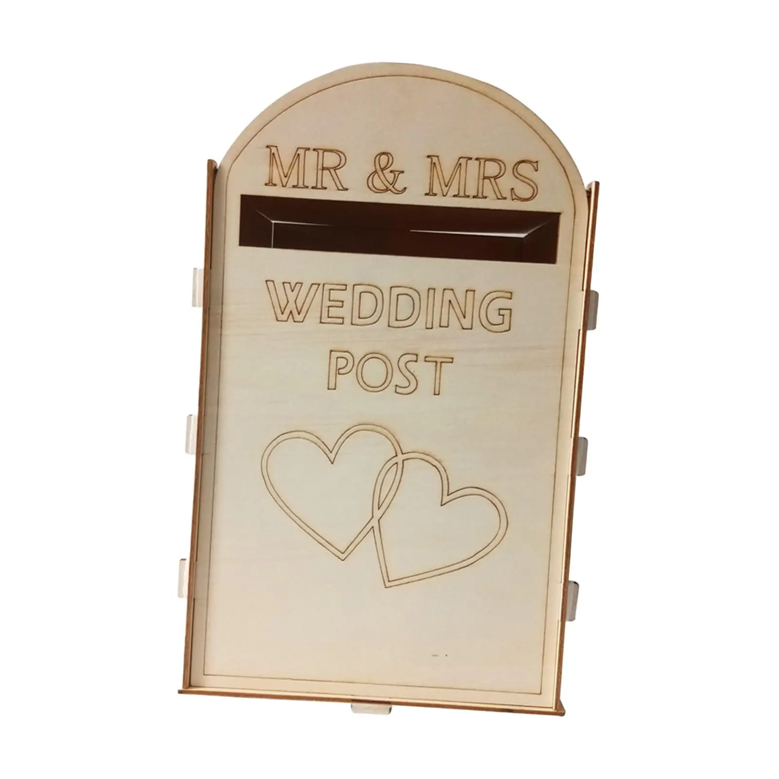 Wedding Reception Card Box Holder Wooden Postbox Decorative Envelope Gift Box DIY Wedding Card Postbox Gifts
