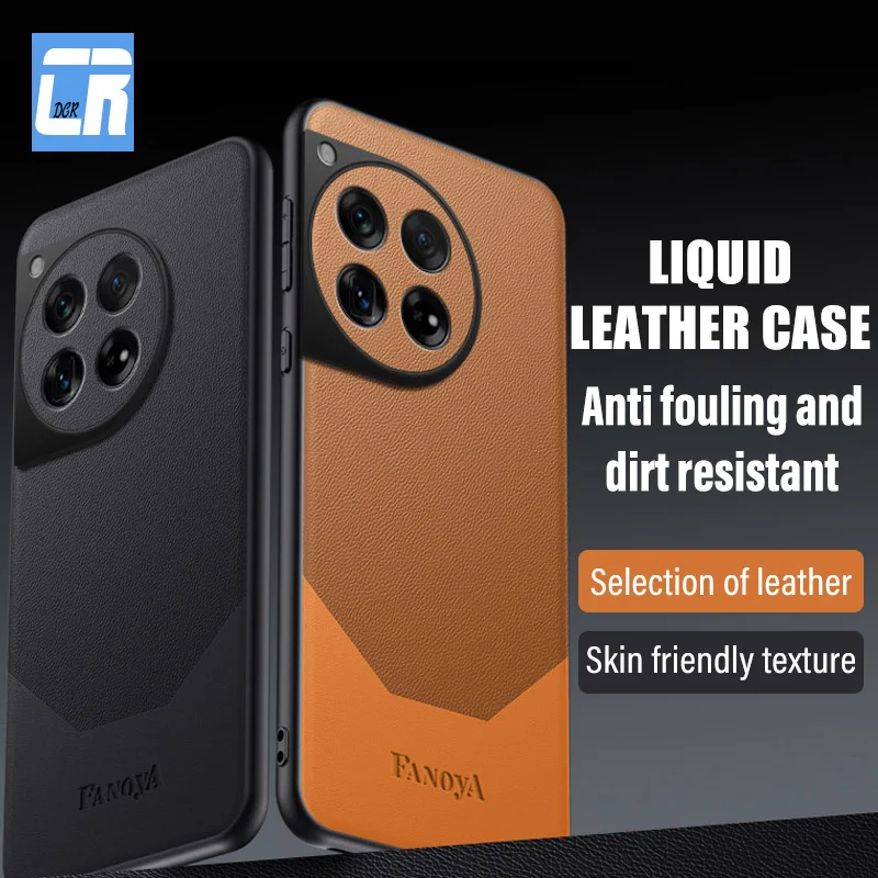 

Luxury Original Liquid Leather Phone Case for OnePlus ACE 3 2 2V Pro Shockproof Case for OnePlus 12 Protective Back Cover