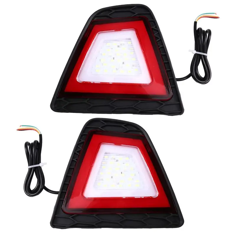 

Светодиодные задние фонари A80X-Car для бампера: дневные ходовые огни, стоп-сигналы, указатели поворота, фонари заднего хода для Honda Fit 2014-2017