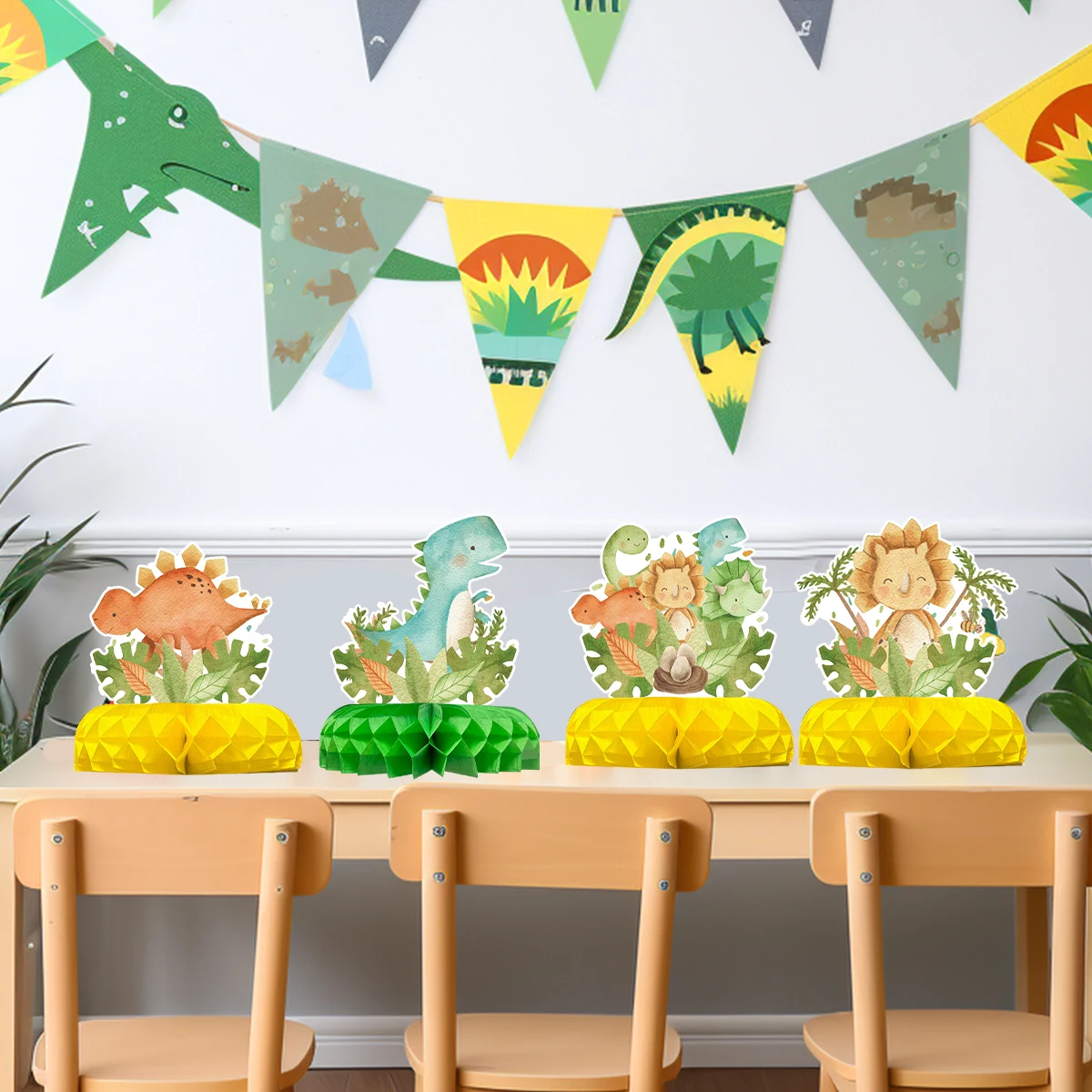 Dinosaur Party Paper Honeycomb Jungle Safari Dinosaur Birthday Party Decoration Kids Boy Baby Shower Dino Party Decor Supplies