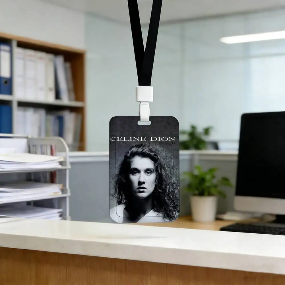 Singer C-Celine D-Dion Lanyard Halsband Kartenhüllen, Idol-Kartenetui, Ausweishalter, Ausweishülle mit Aufhängeband – Detail 5
