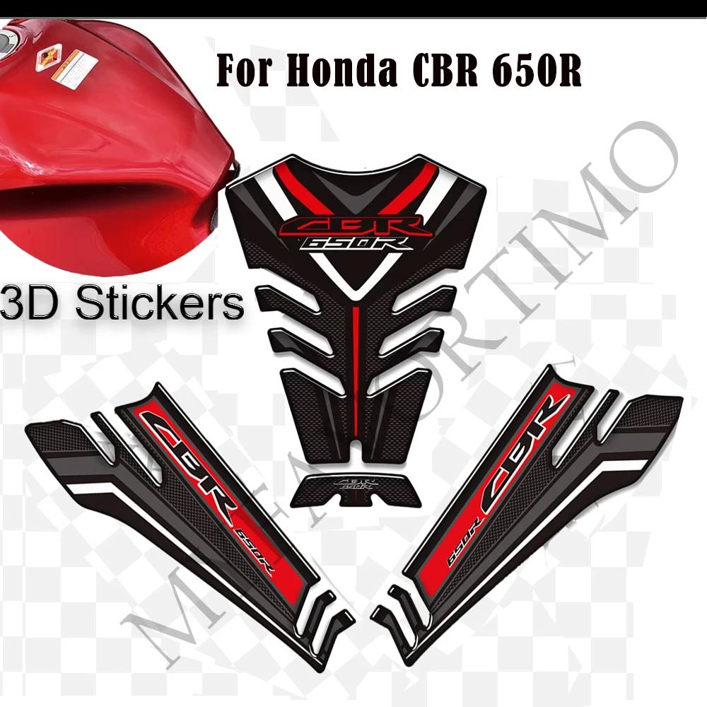 Motorcycle For Honda CBR 650R CBR650R HRC Tank Pad Side Grips Gas Fuel Oil Kit Knee Fairing Fender Protection 3D Stickers Decals