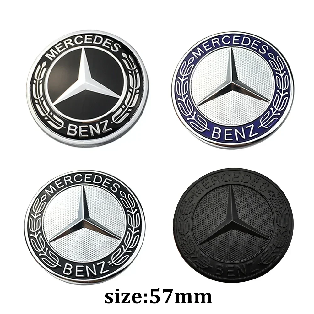 

Car Logo Front Engine Hood Emblem Metal Flat Badge Accessories For Mercedes Benz AMG E S C A B Class GLE GLS CLS GLC CLA GLA GLK