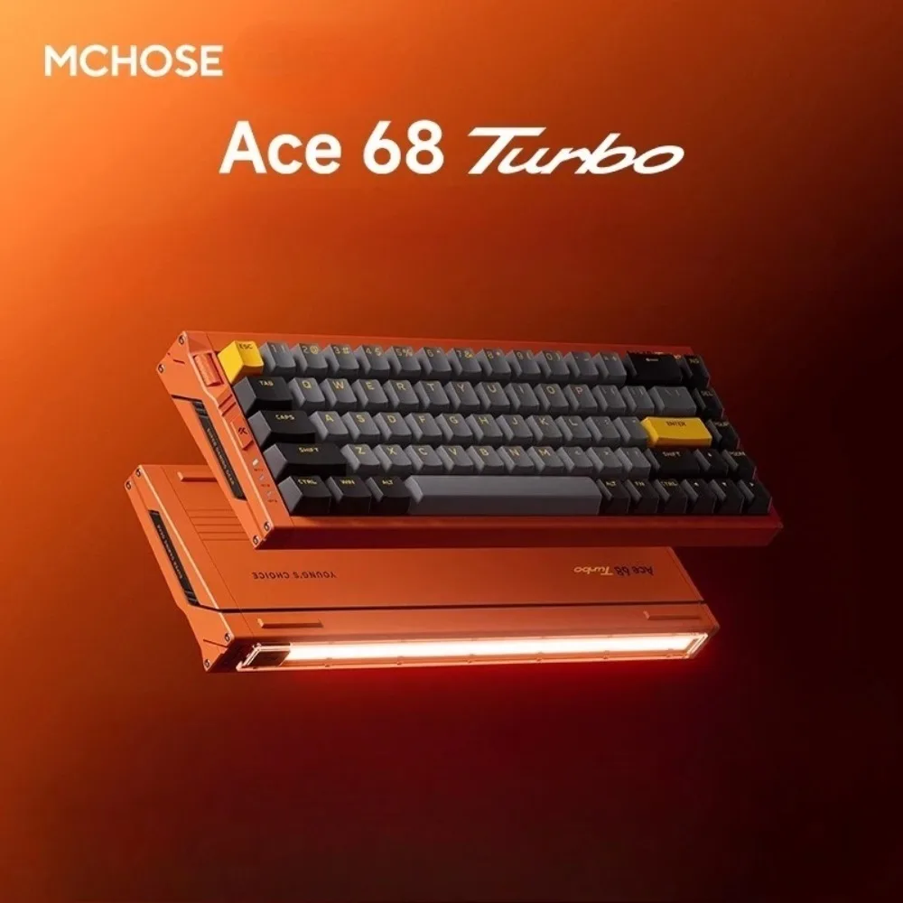 Mchoose ace 68 turbo interruptor magnético teclado com fio hot