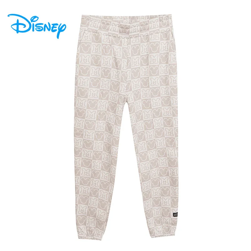 Disney Mickey Mouse Letter Print Fleece Sweatpants Women Casual Jogging Fitness Sports Pants Fashion Trousers Streetwear Femme