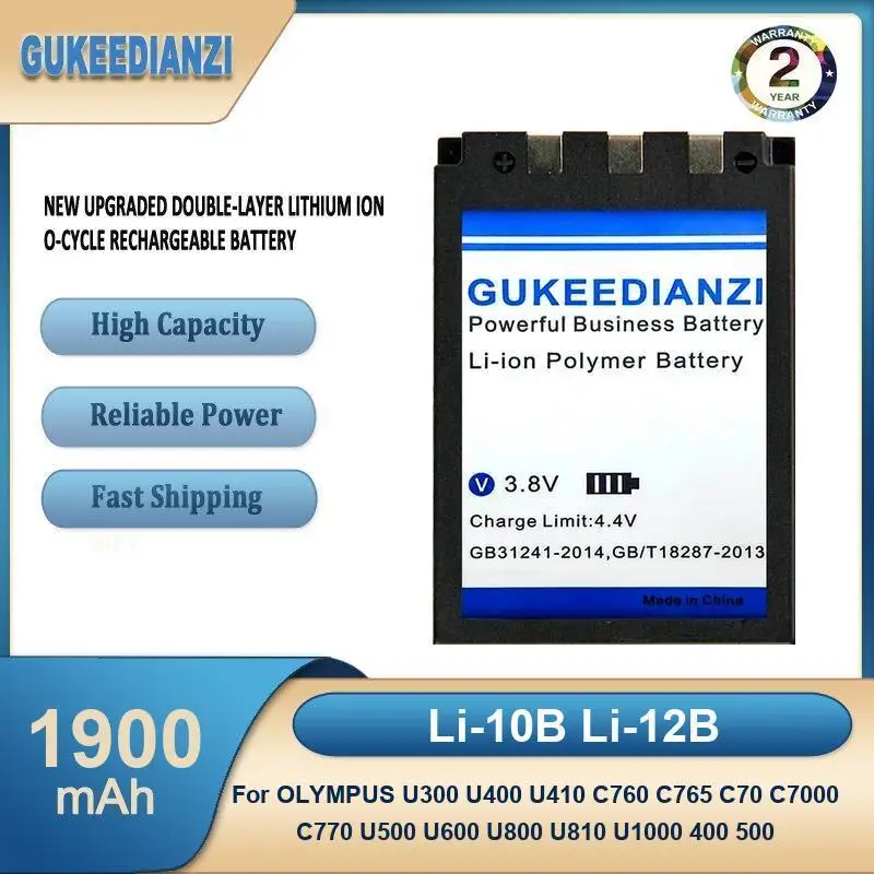 Battery For OLYMPUS U300 U400 U410 C760 C765 C70 C7000 C770 U500 U600 U800 U810 U1000 400 500 OM-D E-M1 Pen F E-M5 E-P5 OM-1