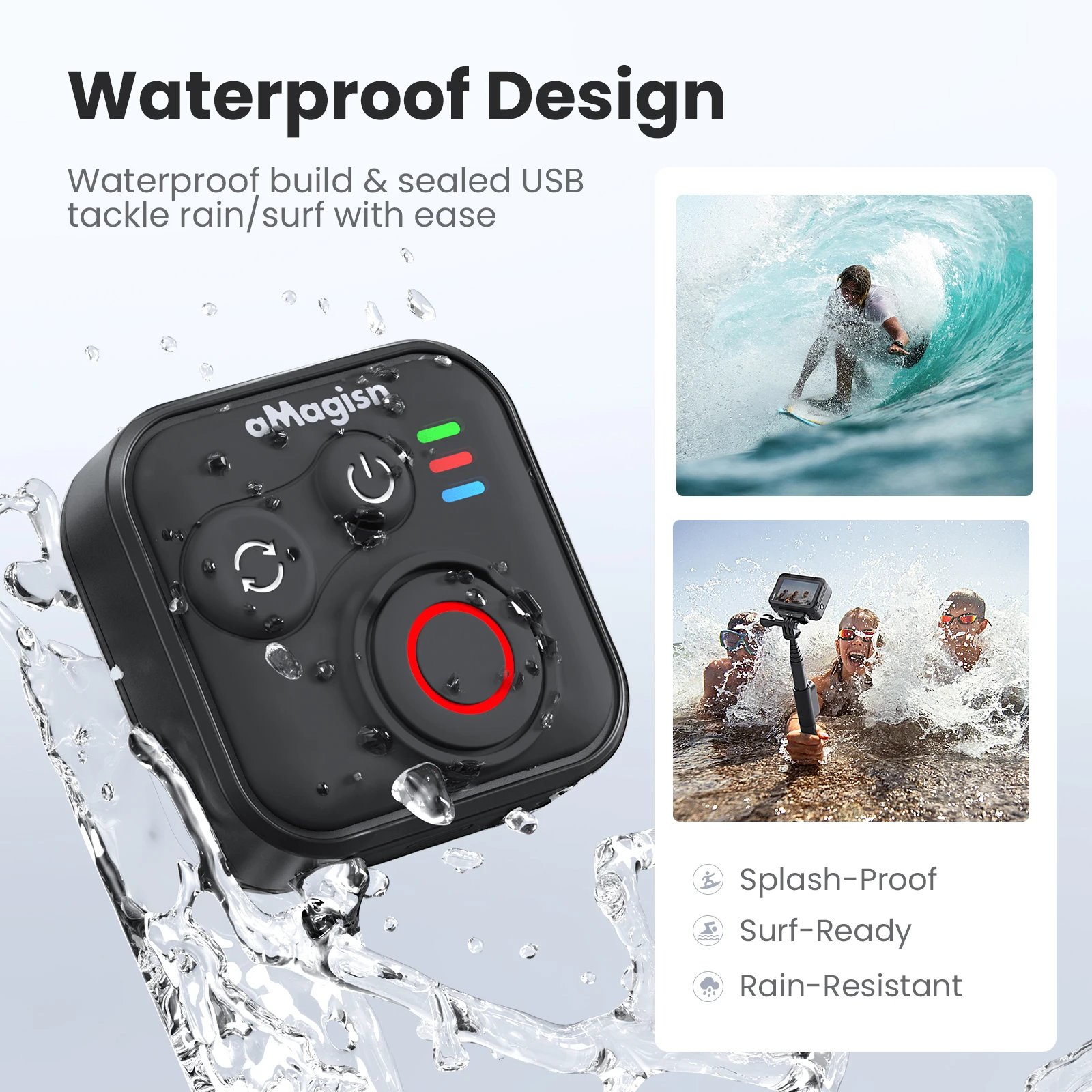 

Беспроводной пульт дистанционного управления Bluetooth для Insta360 X5/X4/Ace Pro 2/GoPro, контроллер съемки, ремешок на запястье для камеры Gopro Hero 13/12/10