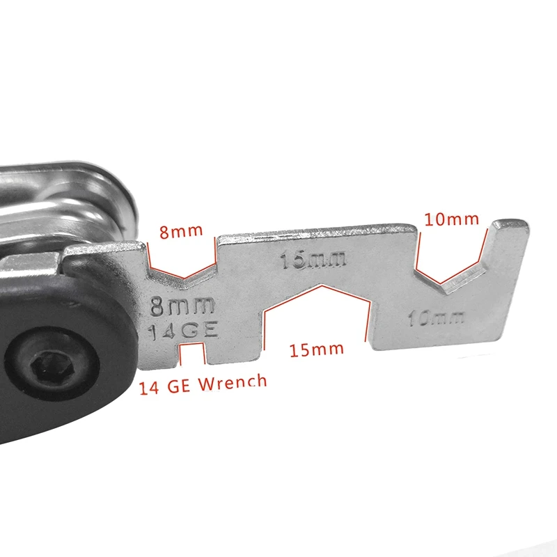 Douille hexagonale en forme de croix de type combiné multifonctionnel, 16 en 1, outil de réparation de vélo VTT