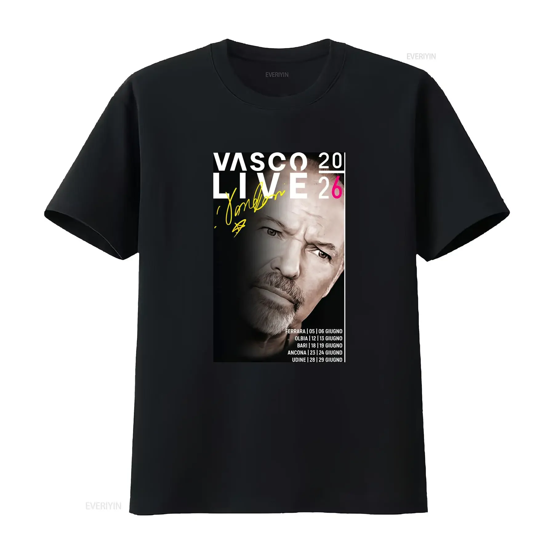 Modena Park T Shirt Vasco Rossi Concerto Girocollo casual tessuto leggermente elasticizzato vestibilità regolare vintage