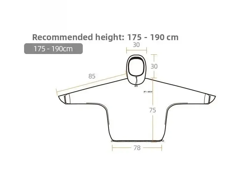 3F UL GEAR Spilt Rain Poncho Pants Ultraleichte Regenmäntel aus 15D-Nylon, wasserdicht, für Radfahren, Camping, Wandern – Detail 13