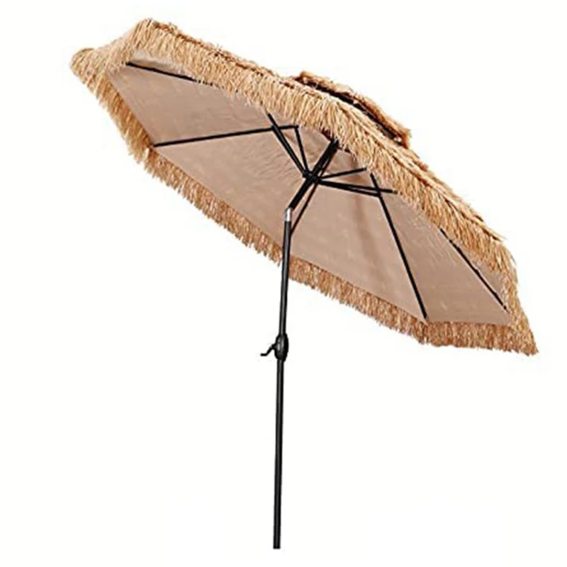 Straw Umbrellas Garden Parasol PP Harulm Beach,Umbrellas Halm Waterproof and Sunshade for Outdoor Use/