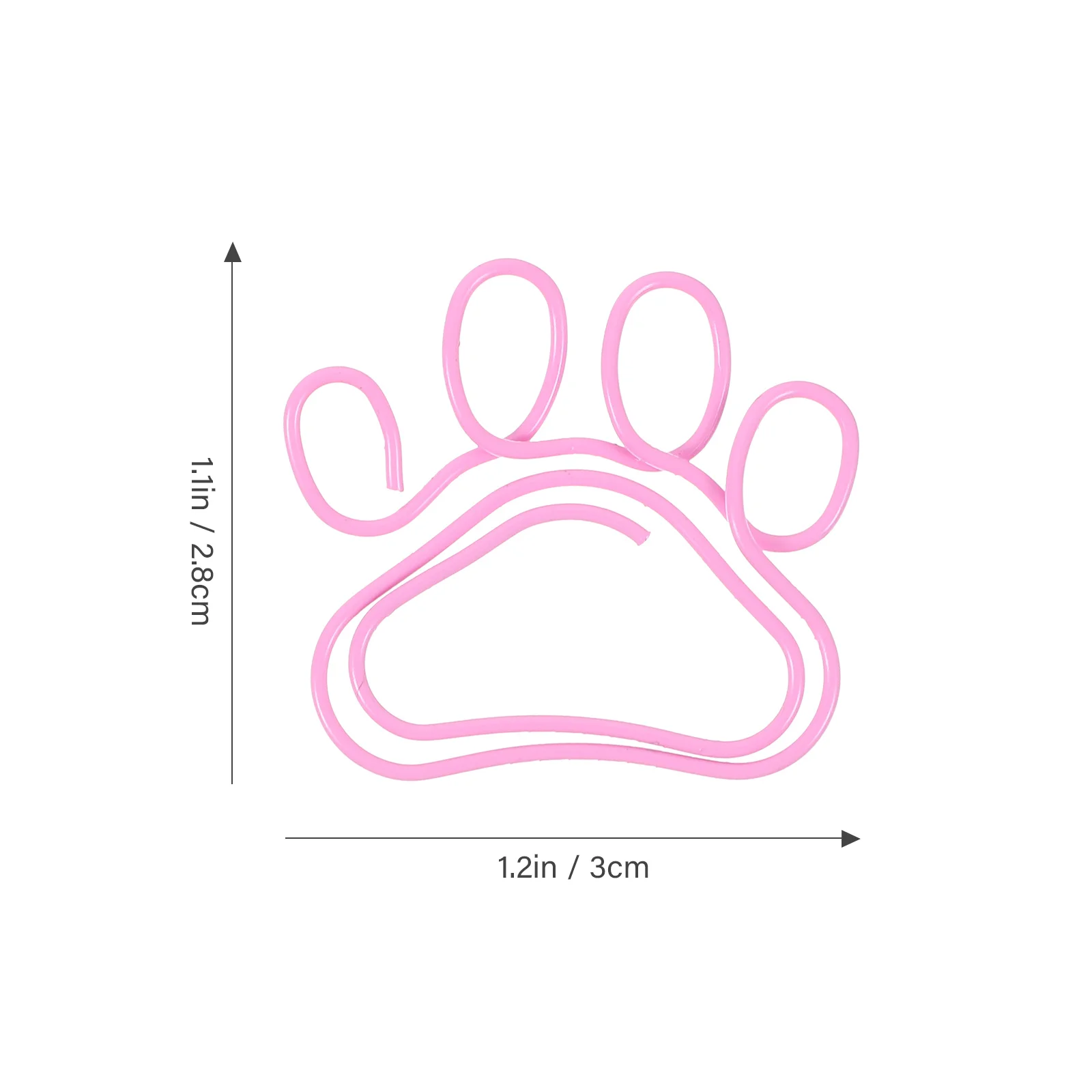 20 Pcs Cartoon Paw Print Paper Clip Clips for Paperwork Office Paperclips Document