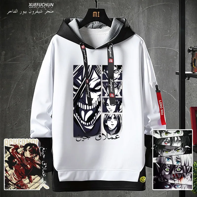 進撃の巨人-自由の翼-パーカー-ユニセックス-カジュアル-フリースジャケット-トレンド-アウターウェア-ポリエステル-スパンデックス混紡-ユースファッション