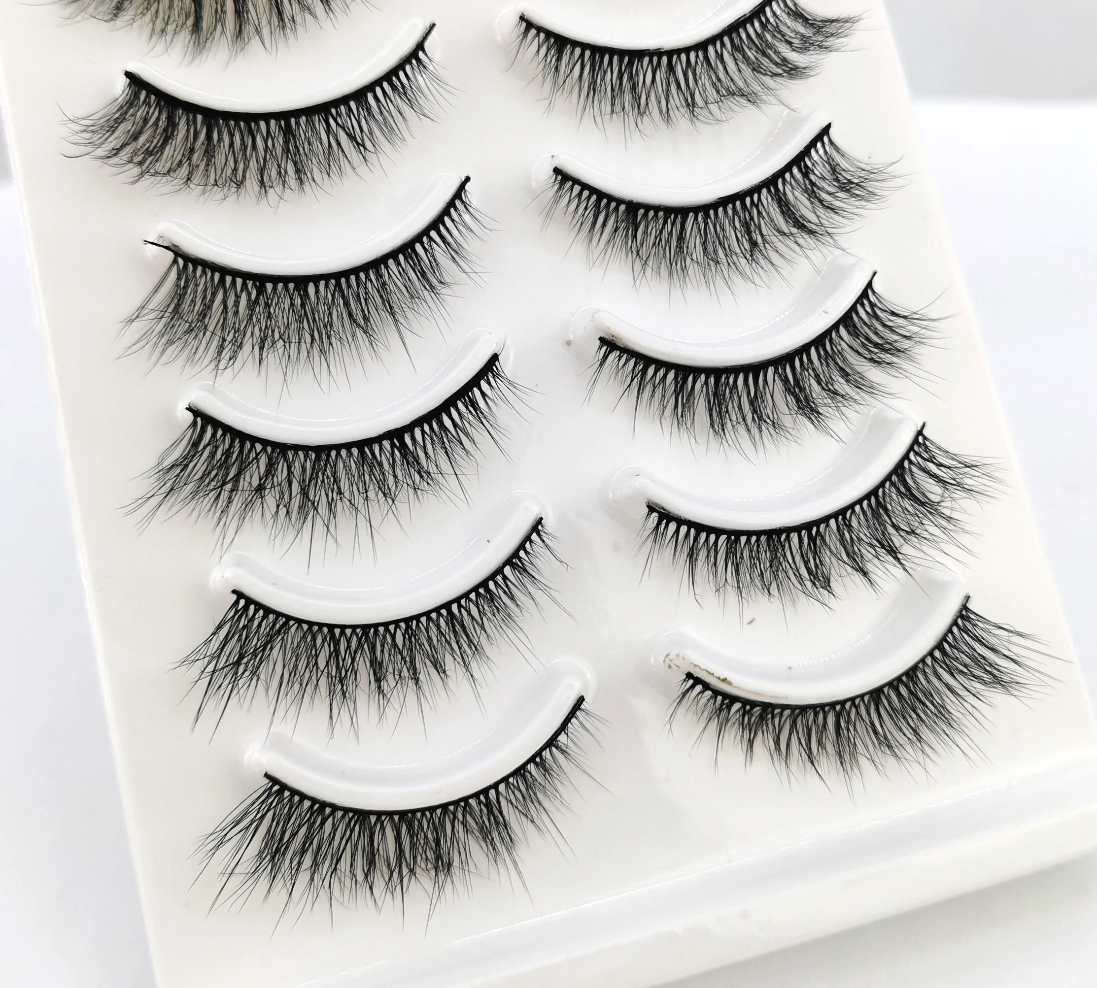 New 10 Pairs 3D Faux Mink Lashes Fluffy Soft Wispy Natural long False Eyelashes Curly lashes wholesale Reusable eye lashes